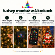 LumiTree™ – Animowane Lampki Choinkowe LED z Aplikacją i Pilotem 3